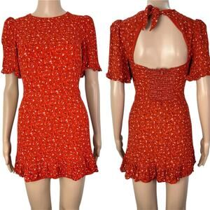 Reformation Alaina Floral Lightweight Mini Summer Dress in Balsam